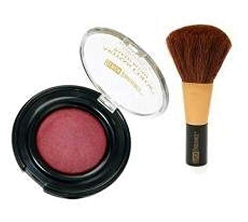 Black Radiance Artisan Color Baked Blush Set: Baked Powder Blush 8305 Warm Berry & Blush Brush c6103